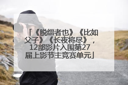 《脱缰者也》《比如父子》《长夜将尽》，12部影片入围第27届上影节主竞赛单元