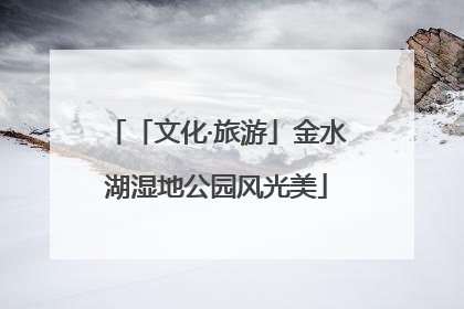 「文化·旅游」金水湖湿地公园风光美