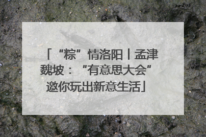 “粽”情洛阳丨孟津魏坡：“有意思大会”邀你玩出新意生活