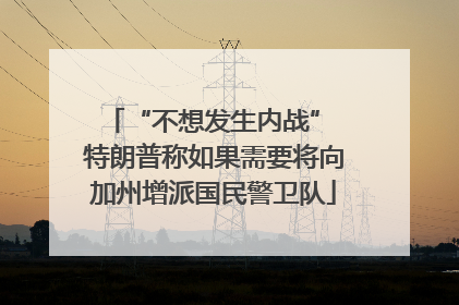 “不想发生内战” 特朗普称如果需要将向加州增派国民警卫队
