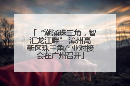 “潮涌珠三角，智汇龙江畔” 漳州高新区珠三角产业对接会在广州召开