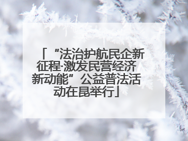 “法治护航民企新征程·激发民营经济新动能”公益普法活动在昆举行