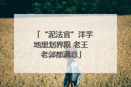 “泥法官”洋芋地里划界限 老王老郭都满意
