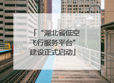 “湖北省低空飞行服务平台”建设正式启动
