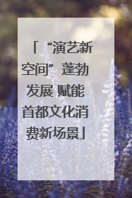 “演艺新空间”蓬勃发展 赋能首都文化消费新场景