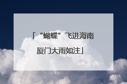 “蝴蝶”飞进海南 厦门大雨如注