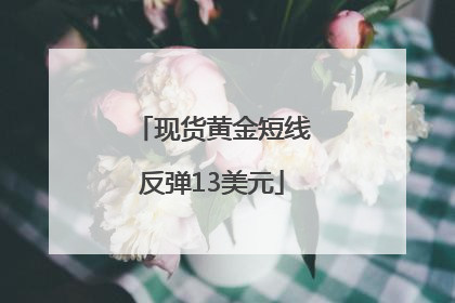 现货黄金短线反弹13美元