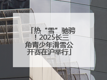热“雪”驰骋！2025长三角青少年滑雪公开赛在沪举行