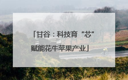 甘谷：科技育“芯”赋能花牛苹果产业