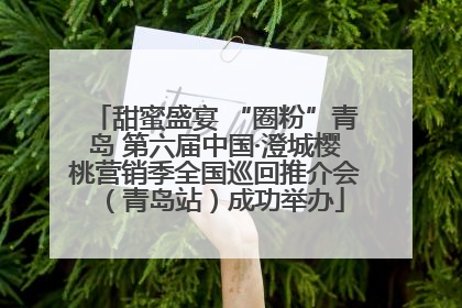 甜蜜盛宴 “圈粉”青岛 第六届中国·澄城樱桃营销季全国巡回推介会（青岛站）成功举办