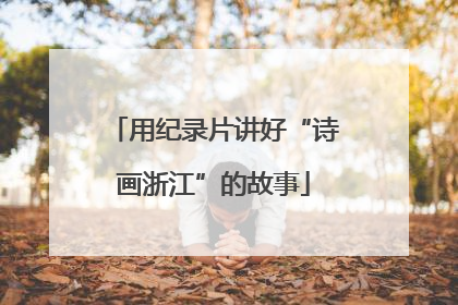 用纪录片讲好“诗画浙江”的故事