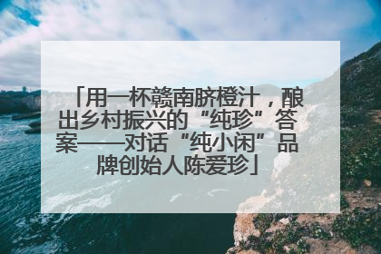 用一杯赣南脐橙汁，酿出乡村振兴的“纯珍”答案——对话“纯小闲”品牌创始人陈爱珍