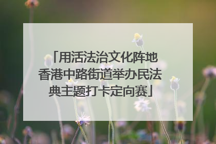 用活法治文化阵地 香港中路街道举办民法典主题打卡定向赛