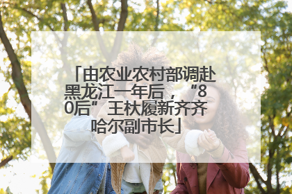 由农业农村部调赴黑龙江一年后，“80后”王杕履新齐齐哈尔副市长