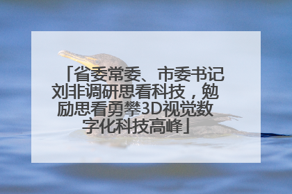 省委常委、市委书记刘非调研思看科技，勉励思看勇攀3D视觉数字化科技高峰