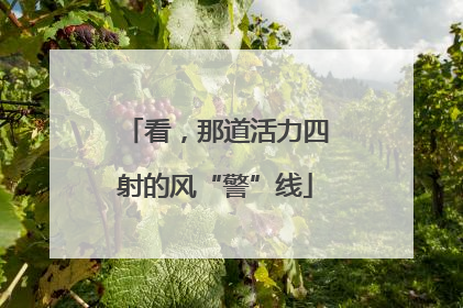 看，那道活力四射的风“警”线