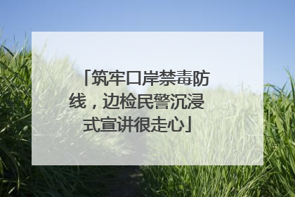 筑牢口岸禁毒防线，边检民警沉浸式宣讲很走心