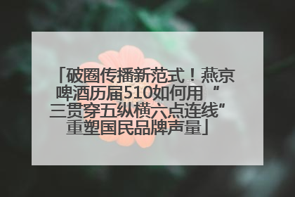 破圈传播新范式！燕京啤酒历届510如何用“三贯穿五纵横六点连线”重塑国民品牌声量