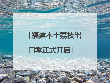 福建本土荔枝出口季正式开启