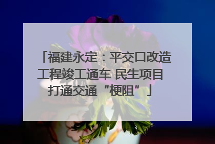 福建永定：平交口改造工程竣工通车 民生项目打通交通“梗阻”