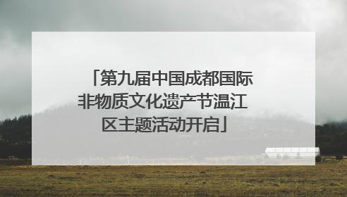 第九届中国成都国际非物质文化遗产节温江区主题活动开启