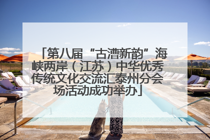 第八届“古漕新韵”海峡两岸（江苏）中华优秀传统文化交流汇泰州分会场活动成功举办