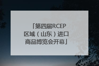 第四届RCEP区域（山东）进口商品博览会开幕