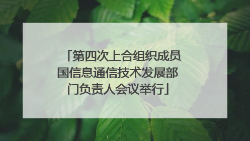 第四次上合组织成员国信息通信技术发展部门负责人会议举行