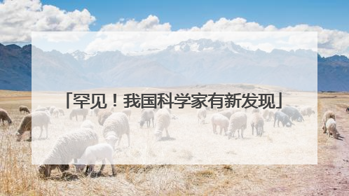 罕见！我国科学家有新发现