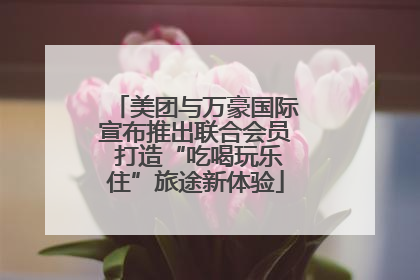 美团与万豪国际宣布推出联合会员 打造“吃喝玩乐住”旅途新体验