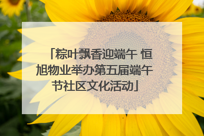 粽叶飘香迎端午 恒旭物业举办第五届端午节社区文化活动