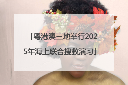 粤港澳三地举行2025年海上联合搜救演习