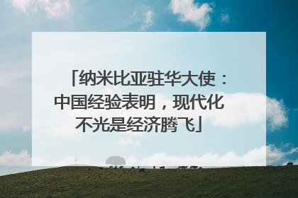 纳米比亚驻华大使：中国经验表明，现代化不光是经济腾飞