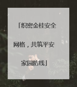 织密金桂安全网格，共筑平安家园防线