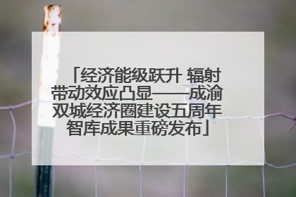 经济能级跃升 辐射带动效应凸显——成渝双城经济圈建设五周年智库成果重磅发布