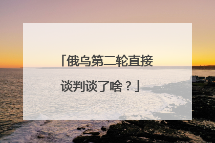 俄乌第二轮直接谈判谈了啥?
