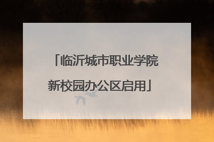 临沂城市职业学院新校园办公区启用