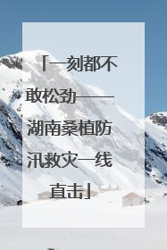 一刻都不敢松劲——湖南桑植防汛救灾一线直击