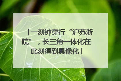 一刻钟穿行“沪苏浙皖”，长三角一体化在此刻得到具像化