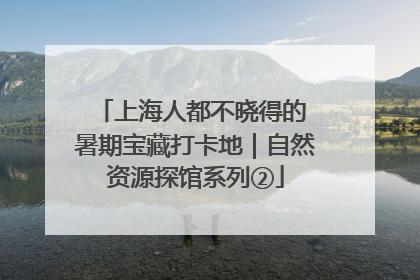 上海人都不晓得的 暑期宝藏打卡地｜自然资源探馆系列②