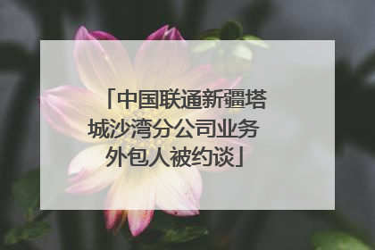 中国联通新疆塔城沙湾分公司业务外包人被约谈