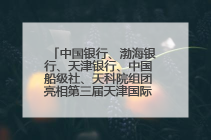 中国银行、渤海银行、天津银行、中国船级社、天科院组团亮相第三届天津国际航运展 输出航运服务“中国方案”