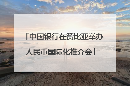 中国银行在赞比亚举办人民币国际化推介会