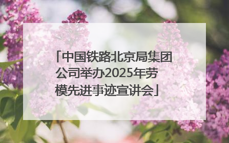 中国铁路北京局集团公司举办2025年劳模先进事迹宣讲会