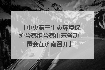 中央第三生态环境保护督察组督察山东省动员会在济南召开