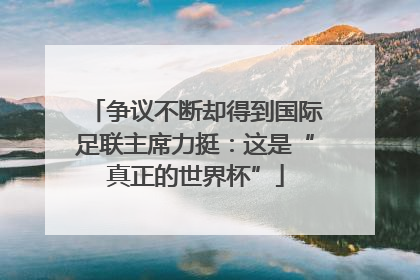 争议不断却得到国际足联主席力挺：这是“真正的世界杯”