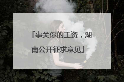 事关你的工资，湖南公开征求意见