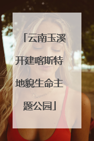 云南玉溪开建喀斯特地貌生命主题公园