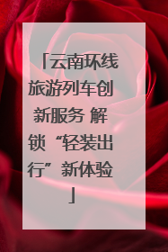 云南环线旅游列车创新服务 解锁“轻装出行”新体验