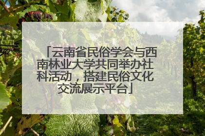 云南省民俗学会与西南林业大学共同举办社科活动，搭建民俗文化交流展示平台